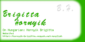 brigitta hornyik business card